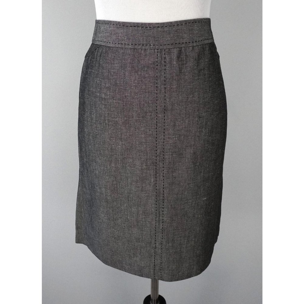 ANN TAYLOR LOFT Gray Straight Pencil Career Business Work Skirt